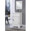 Elegant Kitchen and Bath Retro Single Solid Wood Bathroom Vanity in White
