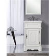 Elegant Kitchen and Bath Retro Single Solid Wood Bathroom Vanity in White