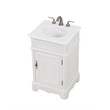 Elegant Kitchen and Bath Retro Single Solid Wood Bathroom Vanity in White