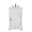 Elegant Kitchen and Bath Retro Single Solid Wood Bathroom Vanity in White