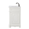 Elegant Kitchen and Bath Retro Single Solid Wood Bathroom Vanity in White