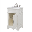 Elegant Kitchen and Bath Retro Single Solid Wood Bathroom Vanity in White