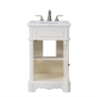 Elegant Kitchen and Bath Retro Single Solid Wood Bathroom Vanity in White