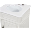Elegant Kitchen and Bath Retro Single Solid Wood Bathroom Vanity in White