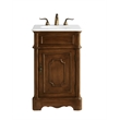 Elegant Kitchen and Bath Retro Single Solid Wood Bathroom Vanity in Brown