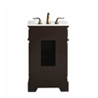 Elegant Kitchen and Bath Retro Single Solid Wood Bathroom Vanity in Brown