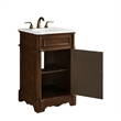 Elegant Kitchen and Bath Retro Single Solid Wood Bathroom Vanity in Brown