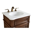 Elegant Kitchen and Bath Retro Single Solid Wood Bathroom Vanity in Brown