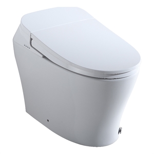 elegant kitchen and bath kano ceramic/plastic smart elongated toilet in white