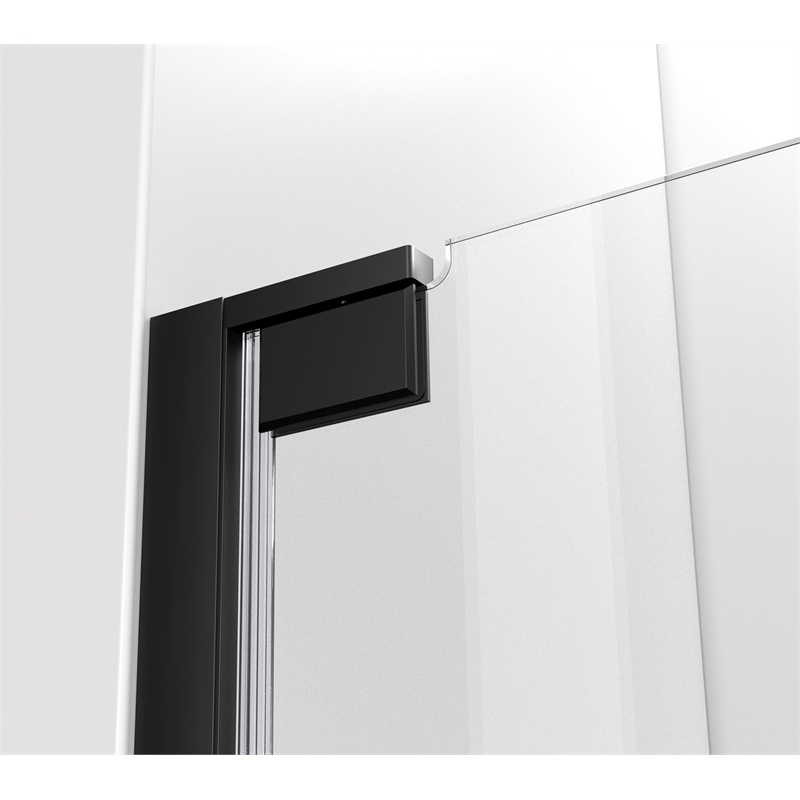 Elegant Kitchen and Bath Carson Semi-frameless Aluminum Shower Door in Black