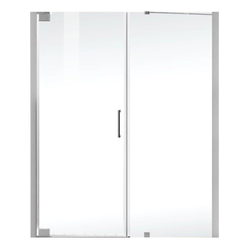 Elegant Kitchen and Bath Carson Semi-frameless Aluminum Shower Door in Nickel