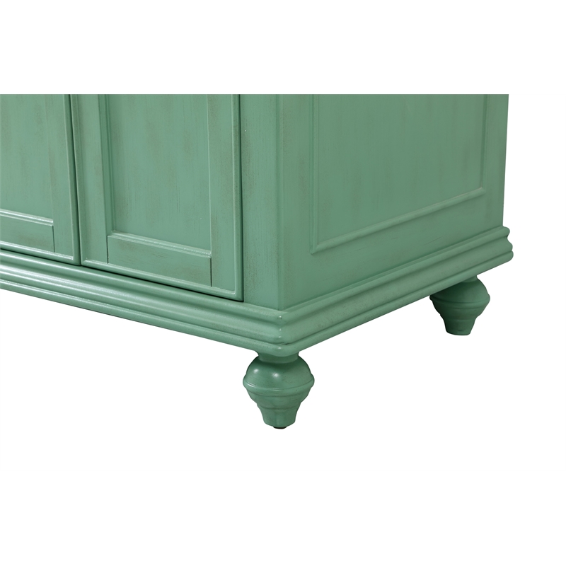 Elegant Kitchen and Bath Otto Double Solid Wood Bathroom Vanity in Green
