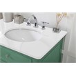 Elegant Kitchen and Bath Otto Double Solid Wood Bathroom Vanity in Green