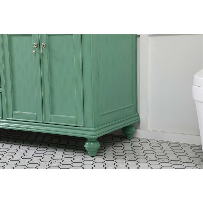 Elegant Kitchen and Bath Otto Double Solid Wood Bathroom Vanity in Green