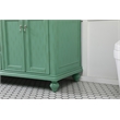 Elegant Kitchen and Bath Otto Double Solid Wood Bathroom Vanity in Green