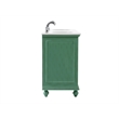 Elegant Kitchen and Bath Otto Double Solid Wood Bathroom Vanity in Green