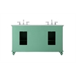 Elegant Kitchen and Bath Otto Double Solid Wood Bathroom Vanity in Green