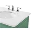 Elegant Kitchen and Bath Otto Double Solid Wood Bathroom Vanity in Green