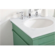 Elegant Kitchen and Bath Lexington Single Solid Wood Bathroom Vanity in Green