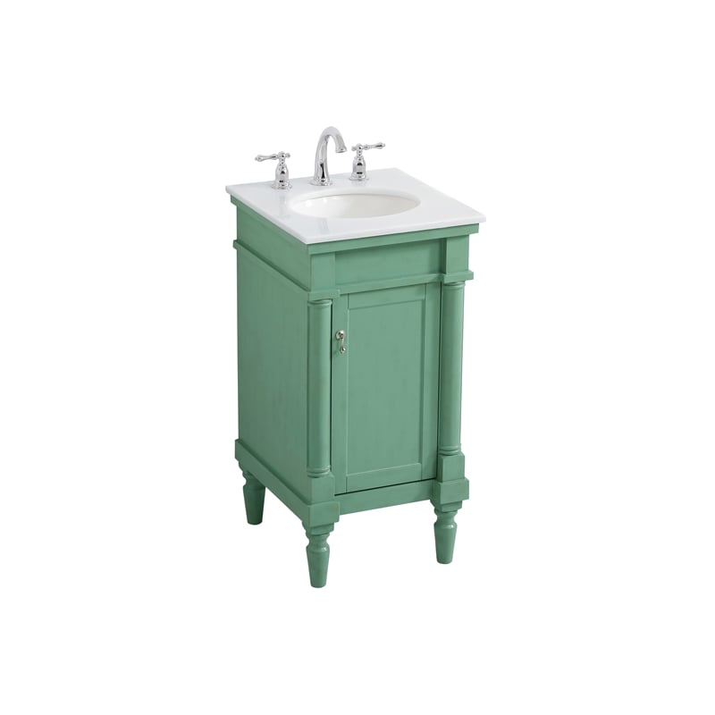 Elegant Kitchen and Bath Lexington Single Solid Wood Bathroom Vanity in Green