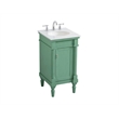 Elegant Kitchen and Bath Lexington Single Solid Wood Bathroom Vanity in Green