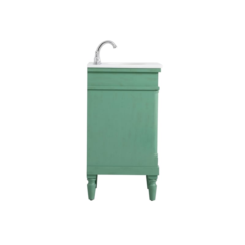 Elegant Kitchen and Bath Lexington Single Solid Wood Bathroom Vanity in Green
