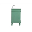 Elegant Kitchen and Bath Lexington Single Solid Wood Bathroom Vanity in Green