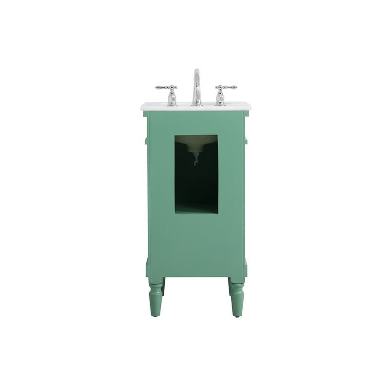 Elegant Kitchen and Bath Lexington Single Solid Wood Bathroom Vanity in Green