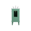 Elegant Kitchen and Bath Lexington Single Solid Wood Bathroom Vanity in Green