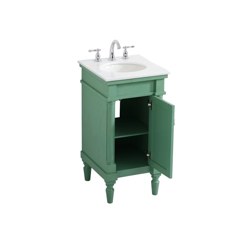 Elegant Kitchen and Bath Lexington Single Solid Wood Bathroom Vanity in Green