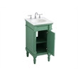 Elegant Kitchen and Bath Lexington Single Solid Wood Bathroom Vanity in Green