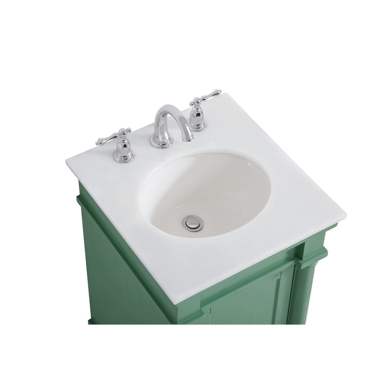 Elegant Kitchen and Bath Lexington Single Solid Wood Bathroom Vanity in Green