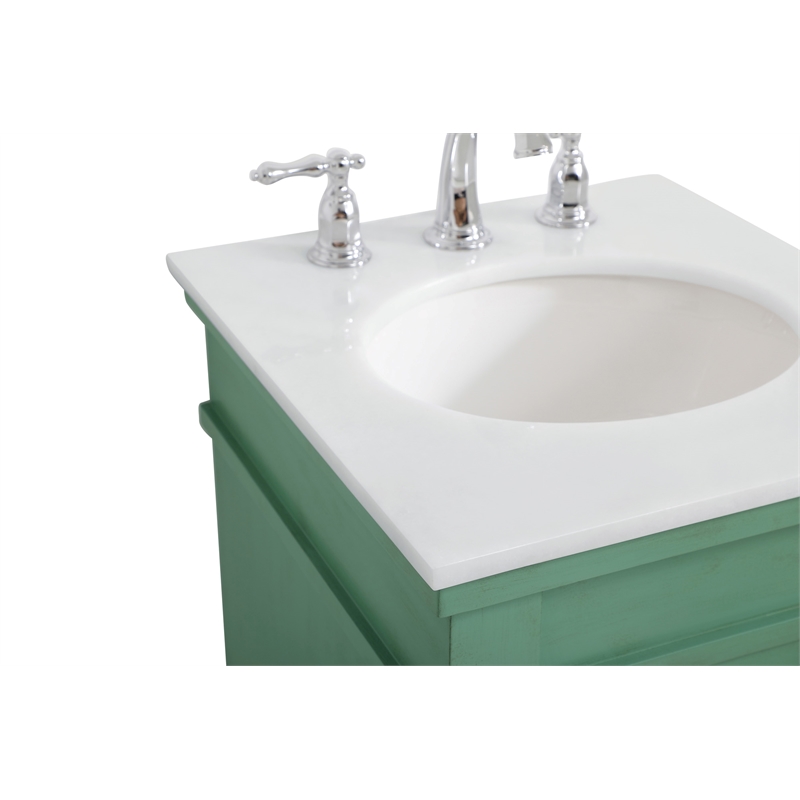 Elegant Kitchen and Bath Lexington Single Solid Wood Bathroom Vanity in Green