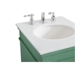 Elegant Kitchen and Bath Lexington Single Solid Wood Bathroom Vanity in Green