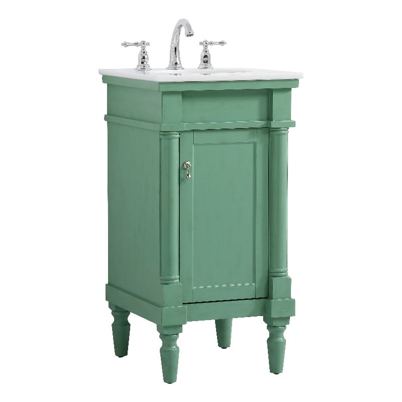 Elegant Kitchen and Bath Lexington Single Solid Wood Bathroom Vanity in Green