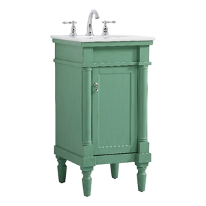 Elegant Kitchen and Bath Lexington Single Solid Wood Bathroom Vanity in Green
