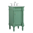 Elegant Kitchen and Bath Lexington Single Solid Wood Bathroom Vanity in Green