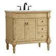 Elegant Kitchen and Bath Lexington Single Solid Wood Bathroom Vanity in Bronze