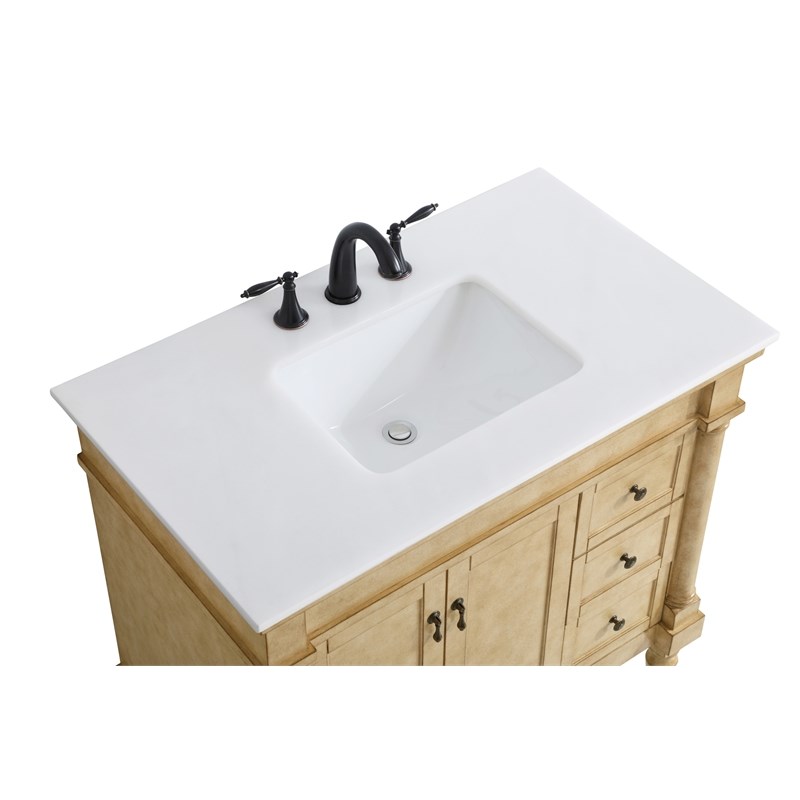 Elegant Kitchen and Bath Lexington Single Solid Wood Bathroom Vanity in Bronze