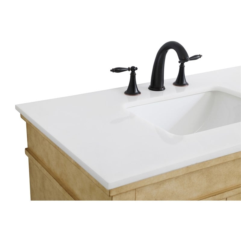 Elegant Kitchen and Bath Lexington Single Solid Wood Bathroom Vanity in Bronze