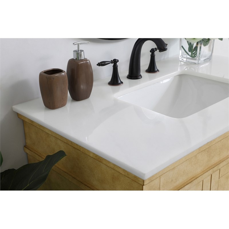 Elegant Kitchen and Bath Lexington Single Solid Wood Bathroom Vanity in Bronze