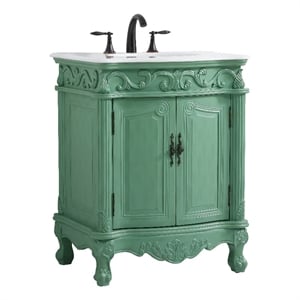 Elegant Kitchen and Bath Danville 27&quot Solid Wood Bathroom Vanity in Mint Green