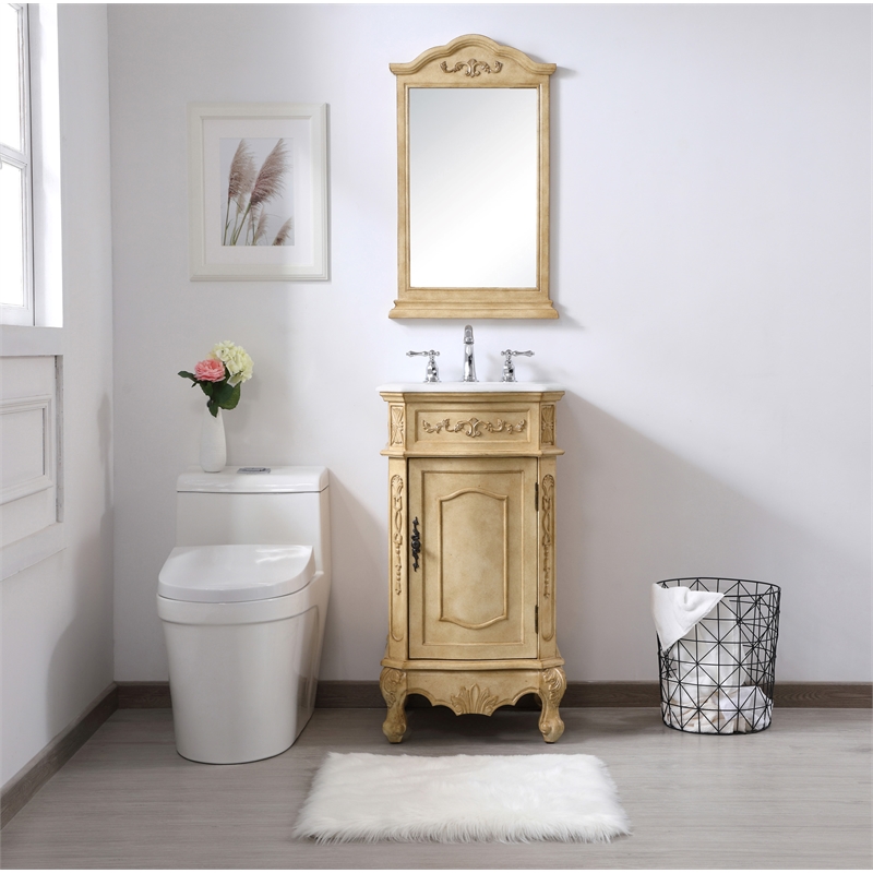 Elegant Kitchen and Bath Danville Single Solid Wood Bathroom Vanity in Beige