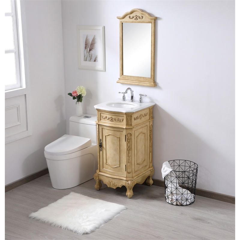 Elegant Kitchen and Bath Danville Single Solid Wood Bathroom Vanity in Beige