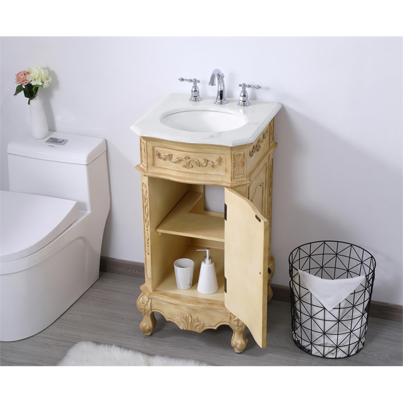 Elegant Kitchen and Bath Danville Single Solid Wood Bathroom Vanity in Beige