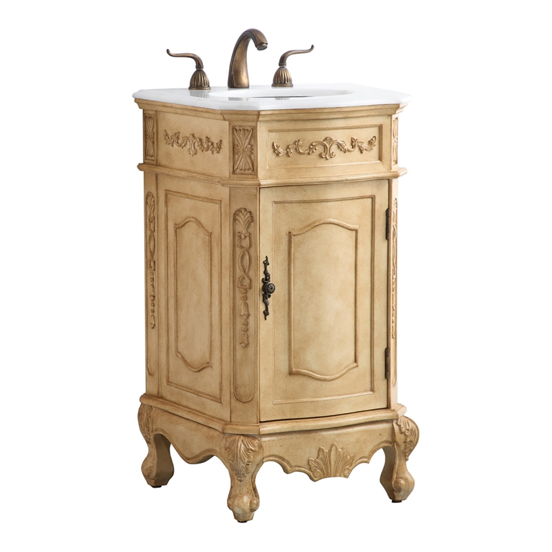 Elegant Kitchen and Bath Danville Single Solid Wood Bathroom Vanity in Beige