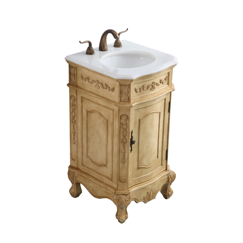 Elegant Kitchen and Bath Danville Single Solid Wood Bathroom Vanity in Beige