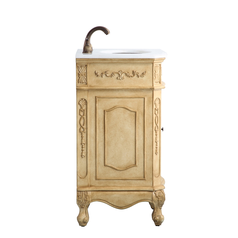 Elegant Kitchen and Bath Danville Single Solid Wood Bathroom Vanity in Beige