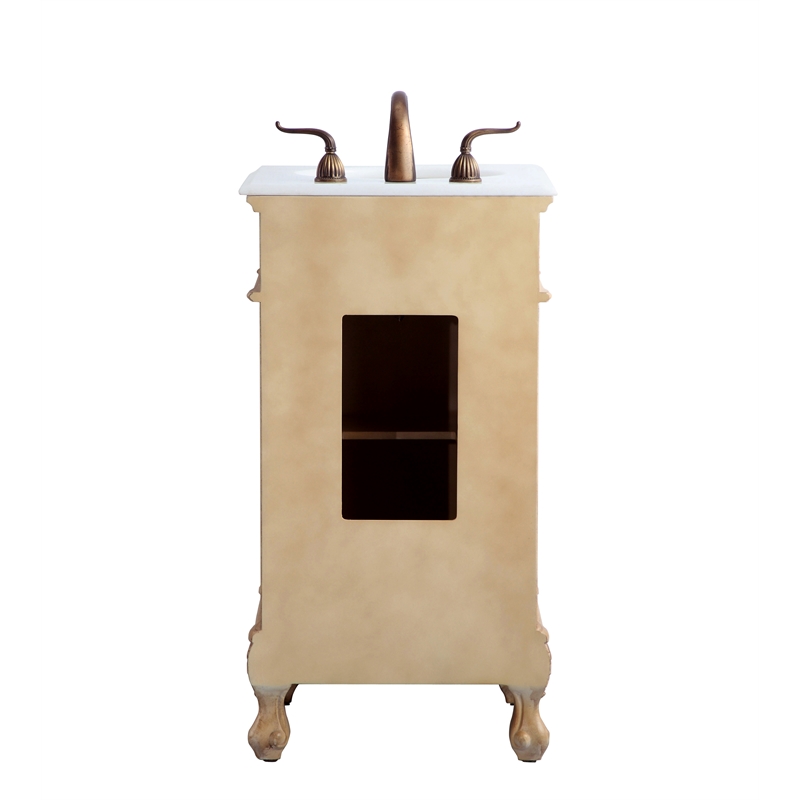 Elegant Kitchen and Bath Danville Single Solid Wood Bathroom Vanity in Beige