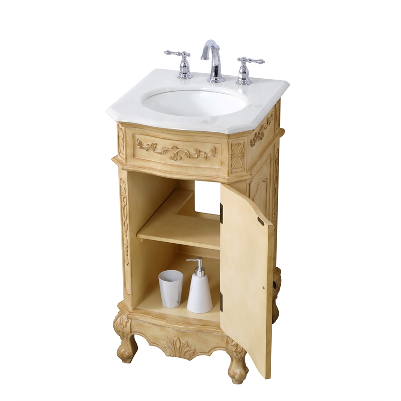 Elegant Kitchen and Bath Danville Single Solid Wood Bathroom Vanity in Beige